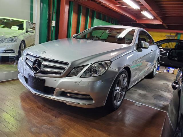 BENZ E350 クーペ イリジウムシルバー775 黒本革スポーツシート 1オーナー ヤナセ...